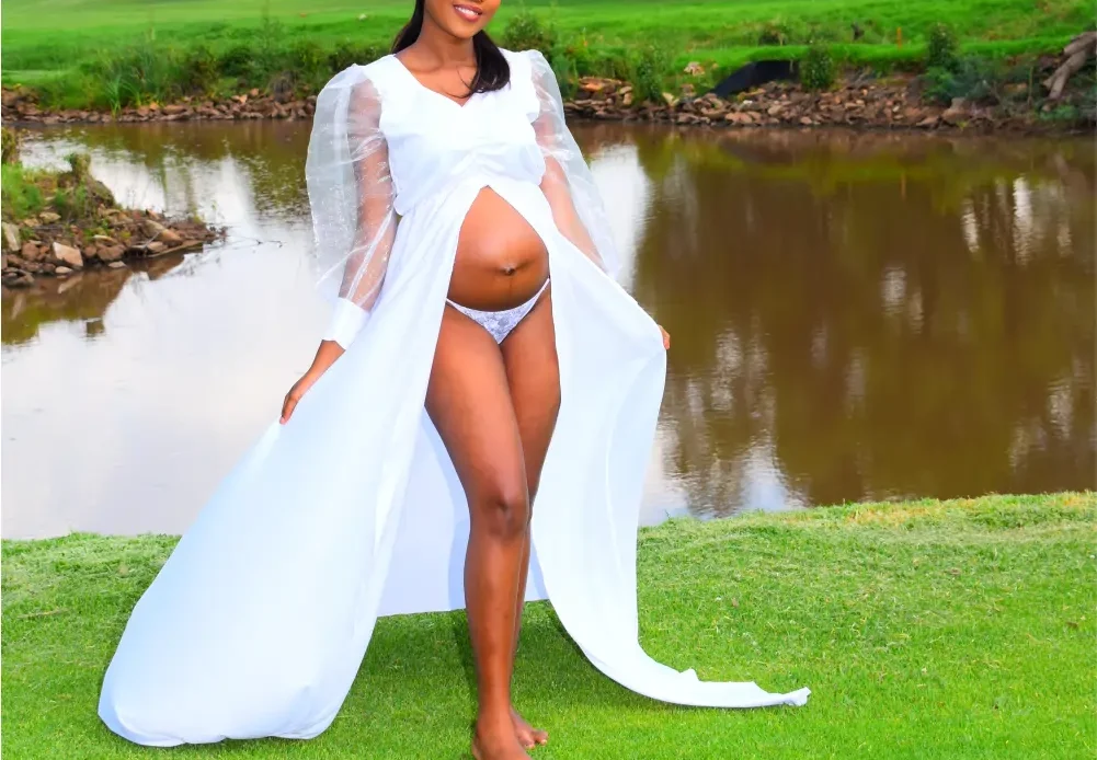 Outdoor maternity portrait photographed in Johannesburg